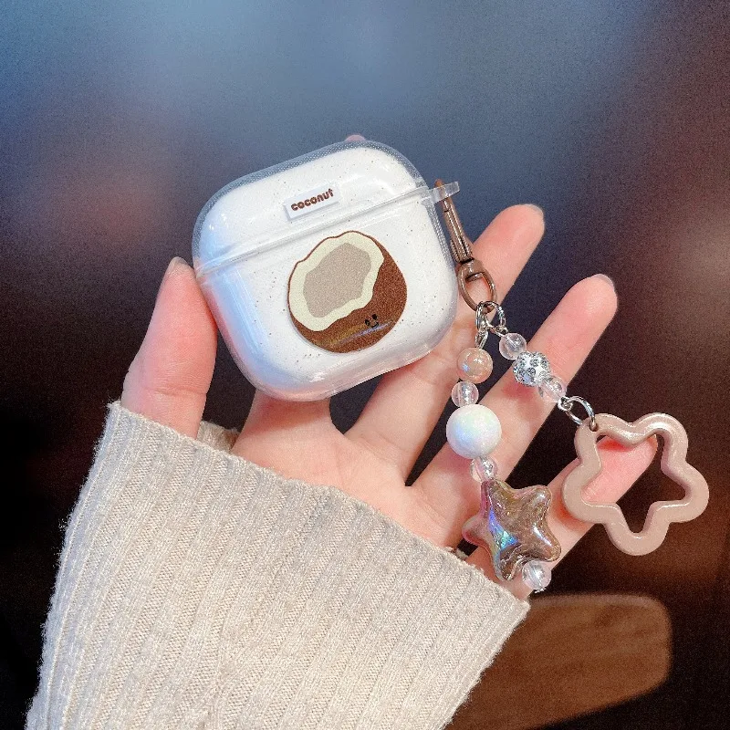 Simpatiche fiori fai da te farfalla custodia trasparente per auricolari per AirPods Pro 3 2025 4 3 2 1 Pro2 copertura protettiva per cuffie con pendente