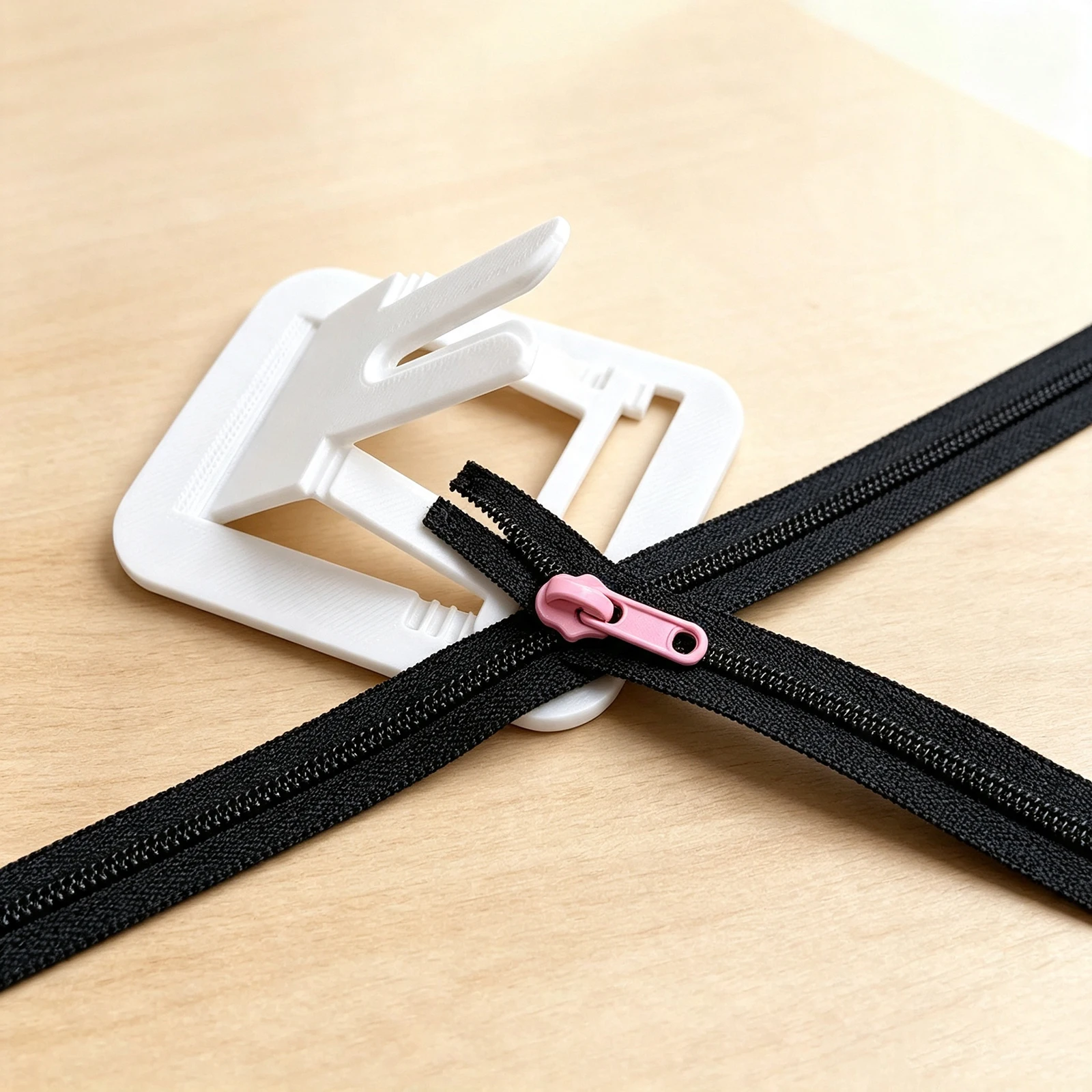 Zipper Installation Aid, Zipper Slider Holder, Quick Easy Sewing Zipper Clamp Jig, Household Sewing Accessory for Garment Zipper