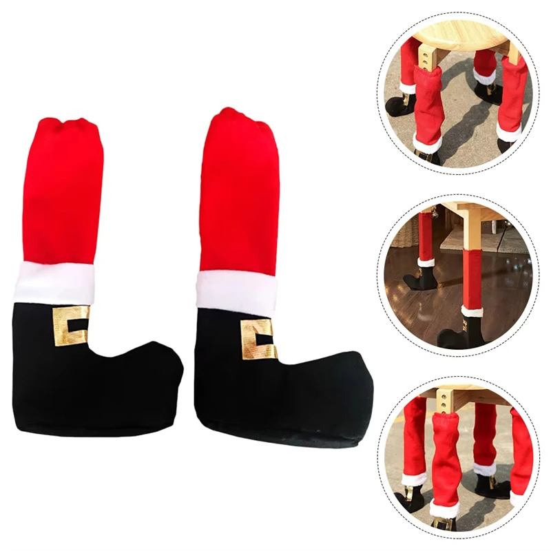 

Christmas Decorations 2025 Christmas Table Foot Socks Table Feet Protector Dining Chair Cover Christmas Party Home Decoration