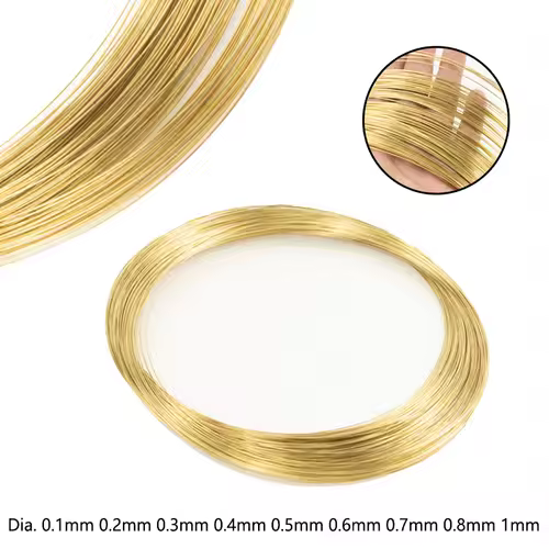1-100m Soft Brass round Wire Dia 0.1mm 0.2mm 0.3mm 0.4mm 0.5mm 0.6mm 0.7mm 0.8mm 0.9mm 1.0mm-3mm Brass Wire Brass Metal Wire - Image 2