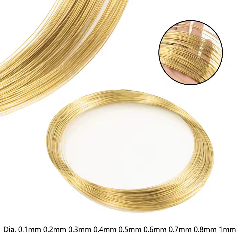 1-100m Soft Brass round Wire Dia 0.1mm 0.2mm 0.3mm 0.4mm 0.5mm 0.6mm 0.7mm 0.8mm 0.9mm 1.0mm-3mm Brass Wire Brass Metal Wire - Image 2