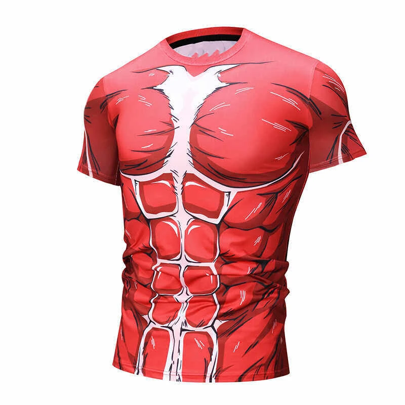 Anime Dragon Ball Armor Short-sleeved Loose T-shirt, Goku Cos Printed Men's Half-sleeved Top, Casual and Quick-drying Trend view 5