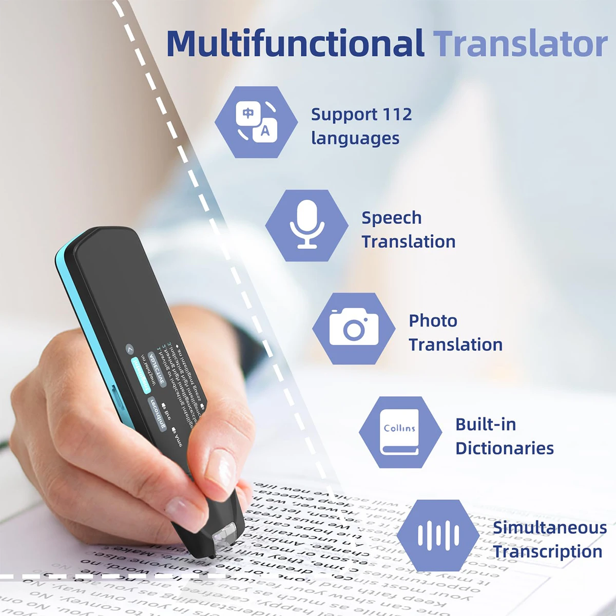 NEWYES 4 Pro Smart Voice Scan Translator Pen MultifunctionTranslation Real Time 121 Languages Translator Business Dictionary Pen