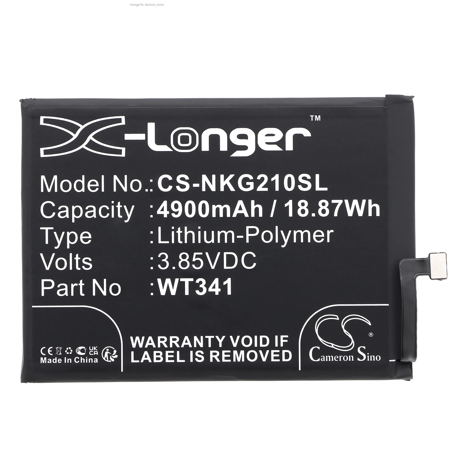 Cameron Sino 3.85V 4900mAh Mobile, SmartPhone Battery WT341 for Nokia G21, G21 2022 +TOOLS KIT
