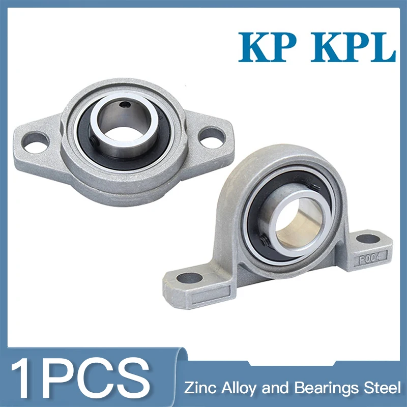 Bore Ball Bearing Pillow Block Mounted Support Zinc Alloy Diameter 8mm - 30mm KFL08 KFL000 KFL001 KP08 KP000 KP001 KP002 Steel