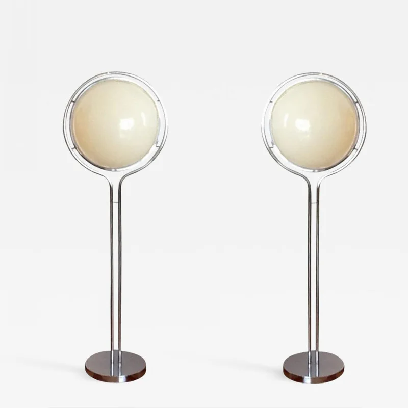 Light Emitting Diode Floor Lamp Art Atmosphere Wood Shade Glass
