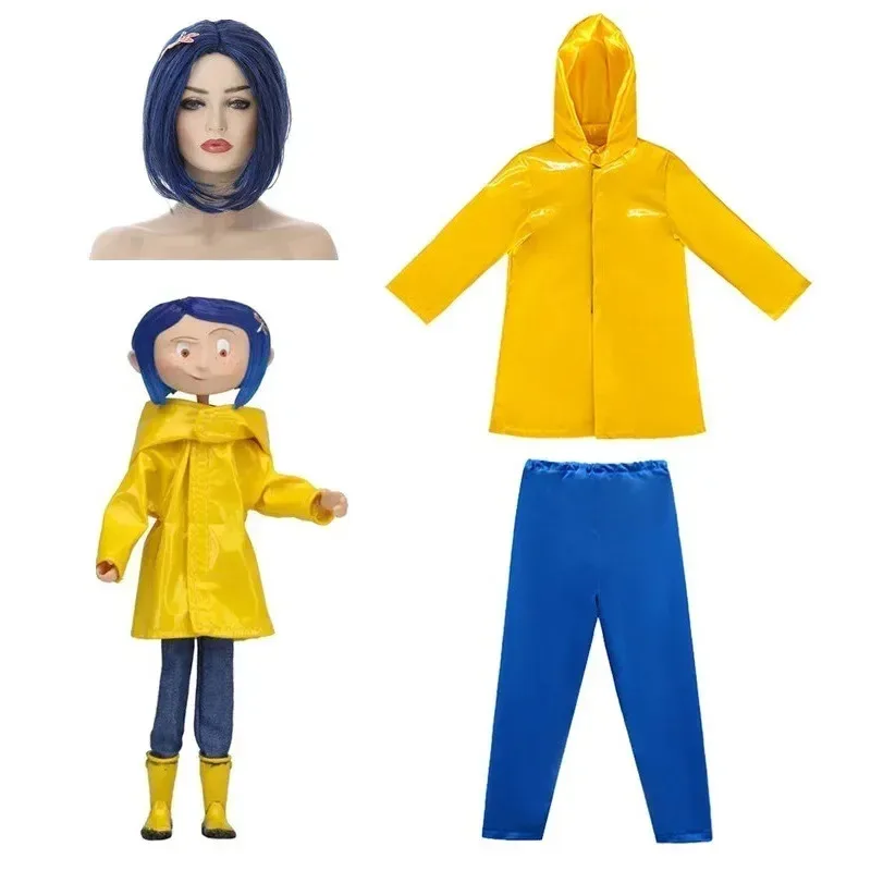 أزياء الهالوين للأطفال البنات شبح الأم كارولين جونز أزياء تنكرية لحفلات الكرنفال فستان عيد ميلاد الأطفال Giaa