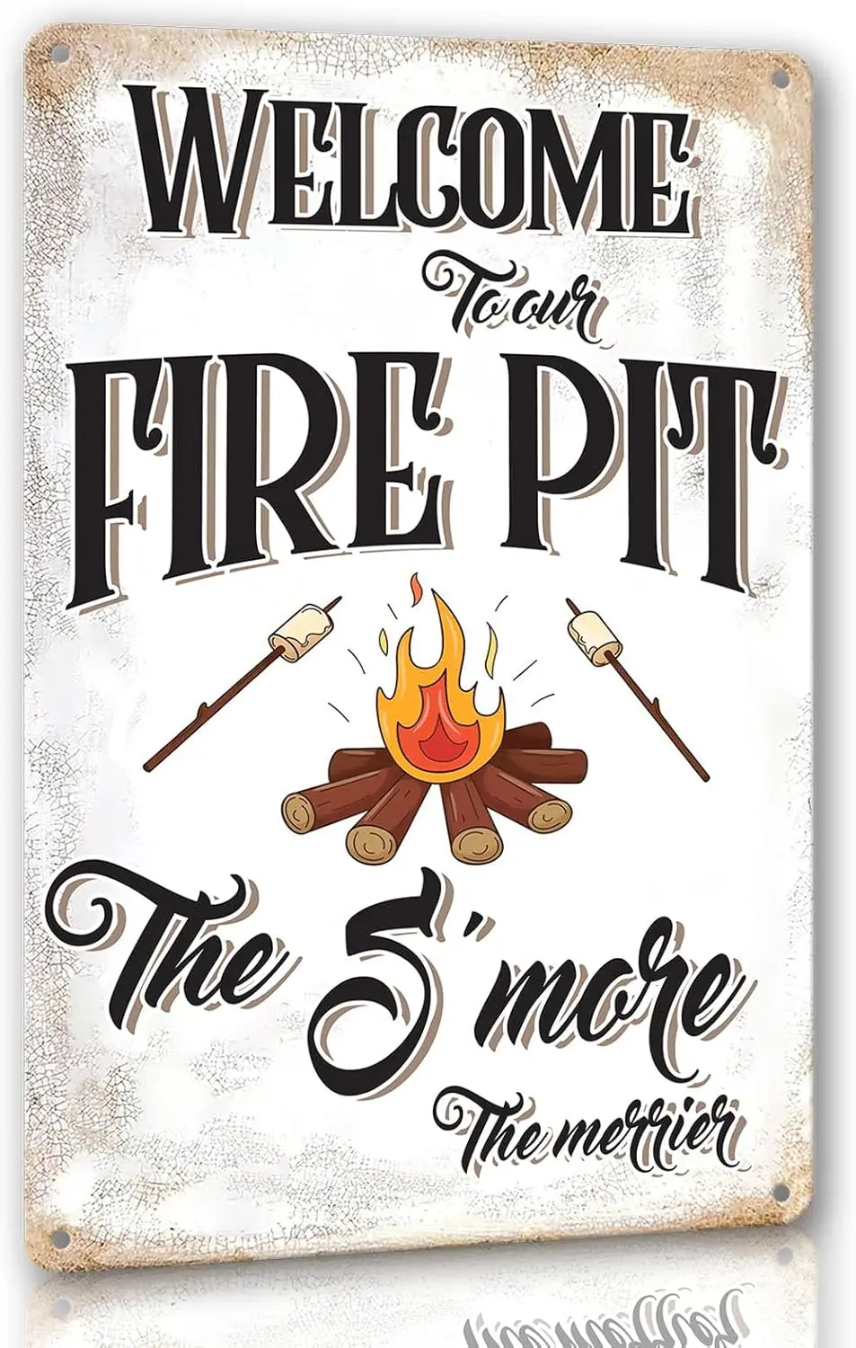 Funny Vintage Metal Sign Welcome To Our Fire Pit The Smore The Merrier Tin Signs Country Kitchen Wall Art Decor For Home Room Ba