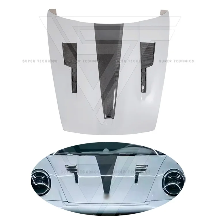 SupertechnicsIII Style Dry Half Carbon Fiber Hood For Porsche Carrera 911 992 2019-2022