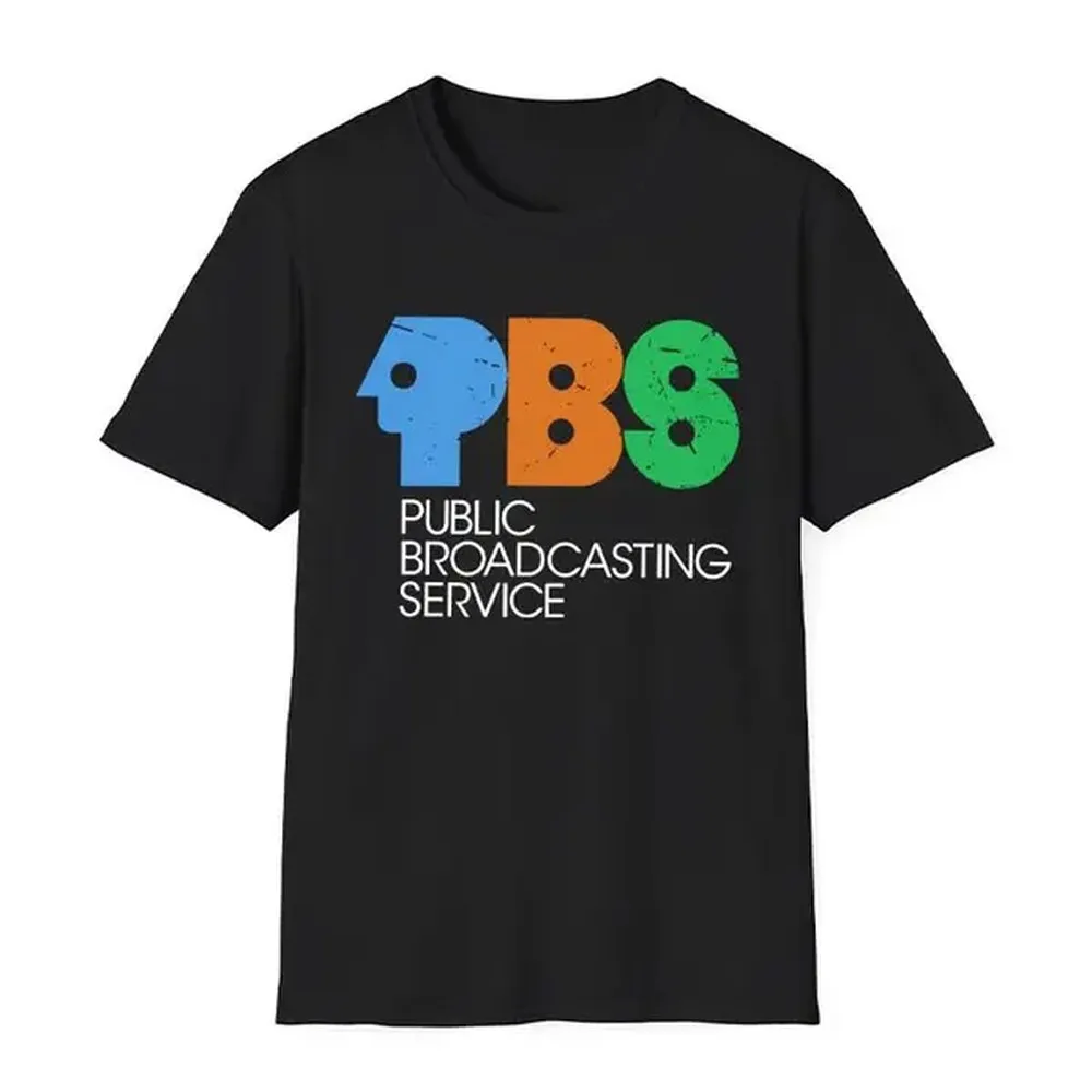 [100% Cotton] T-Shirt Vintage P.B. S T-Shirt-Retro Public Broadcasting Service Tee-70S 80S Positiona Shirt For Classic TV Fans Unisex Golf Gift T-Shirt For Men And Women