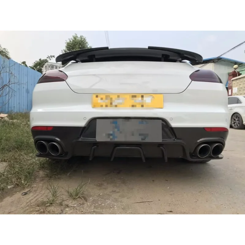 Carbon Fiber Rear Diffuser Lip For Porsche Panamera 2014-2016 Car Bumper Diffuser