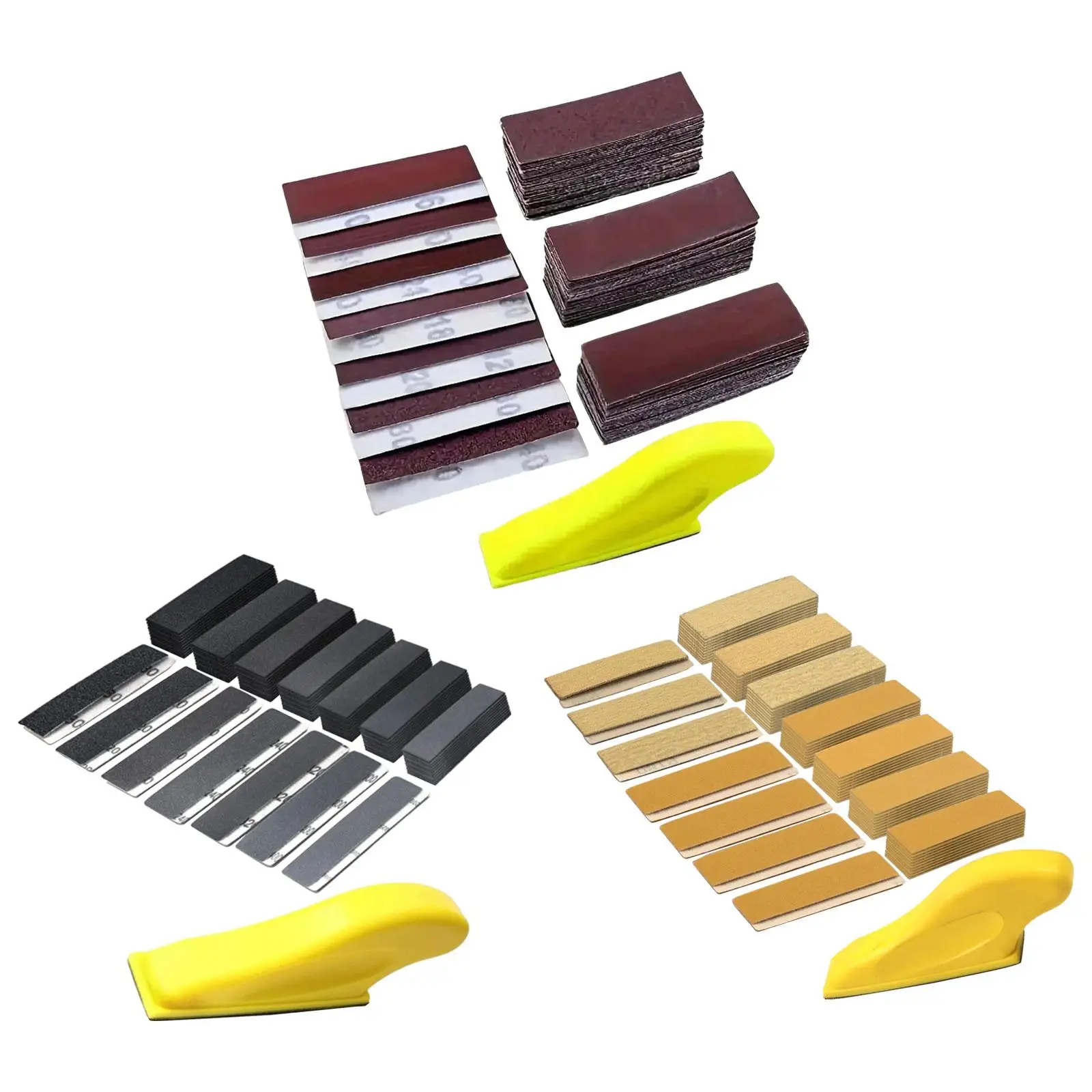 Compact Handheld Sander Set with 70 Sanding Sheets for Projects