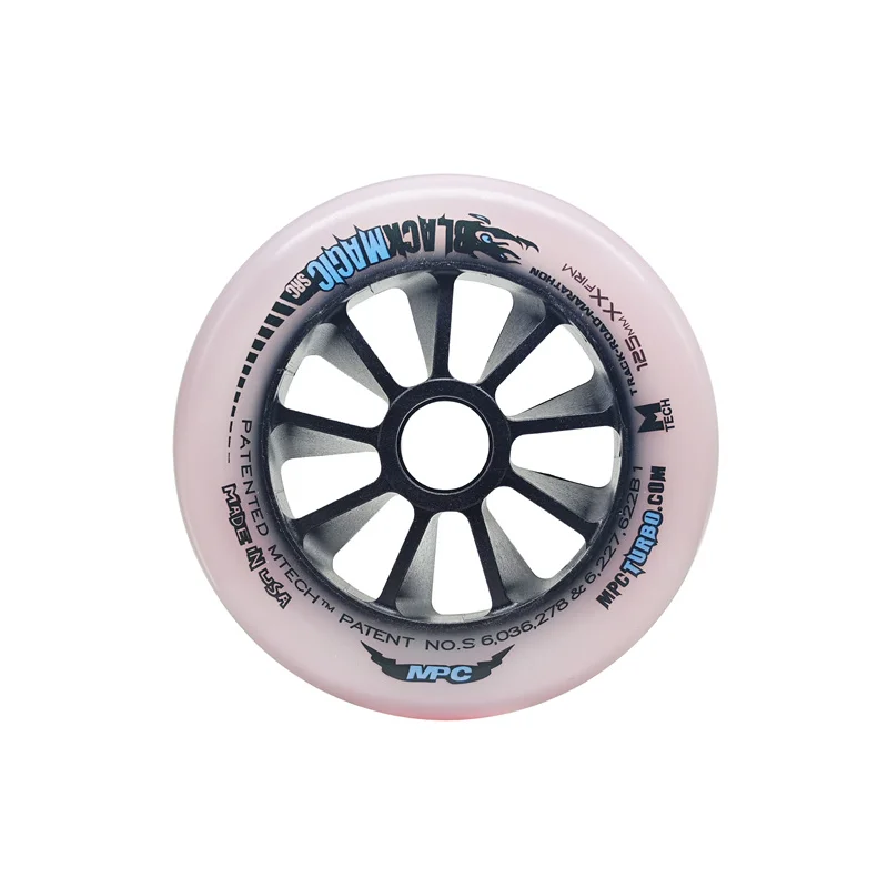 6 قطع 2-Layers MPC Black Magic XXFirm 125 مللي متر عجلة تزلج سريعة مضمنة 125 إطارات كبيرة لسباق السرعة والتزلج ثنائي النوى XXF