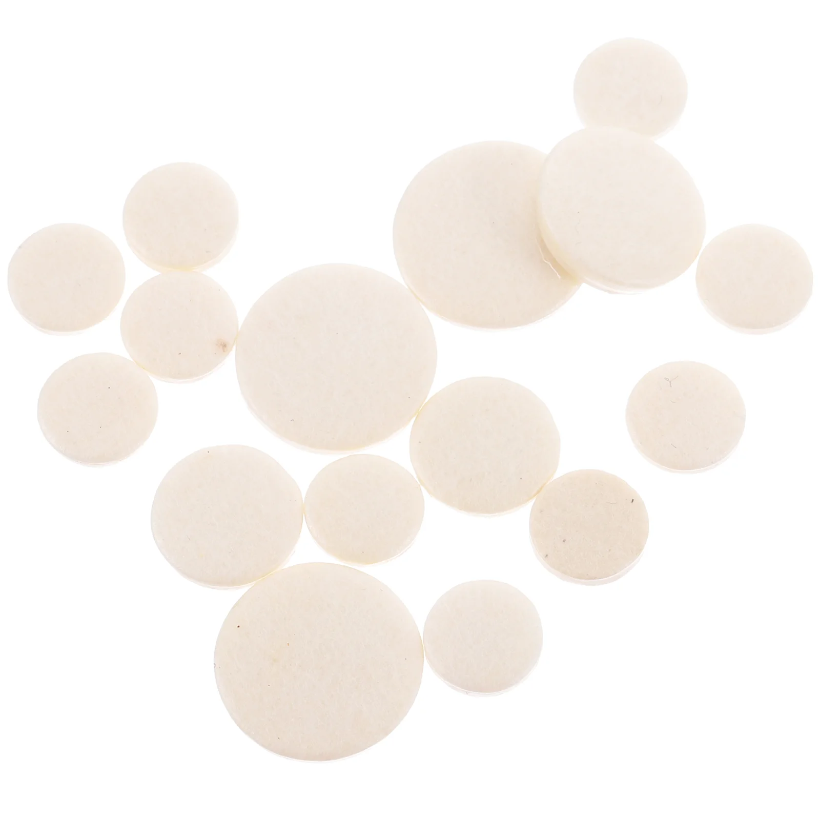 17 Pcs White Clarinet Pads Woodwind Reed Replacement Parts Instrument Non-adhesive Piece Set