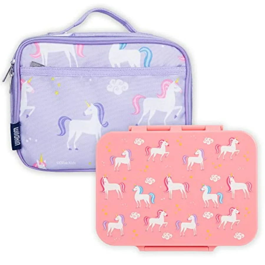 

Kids Lunch Box Bag Bundle with Bento Box (Unicorn)