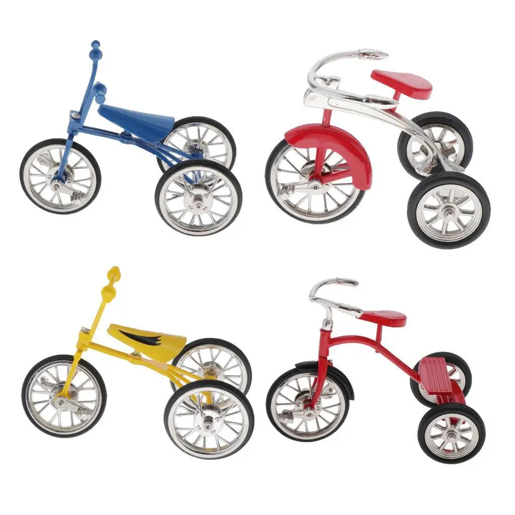 Simulation Alloy Tricycle Model Kids Toy Home/Office/Store/Cafe Decoration