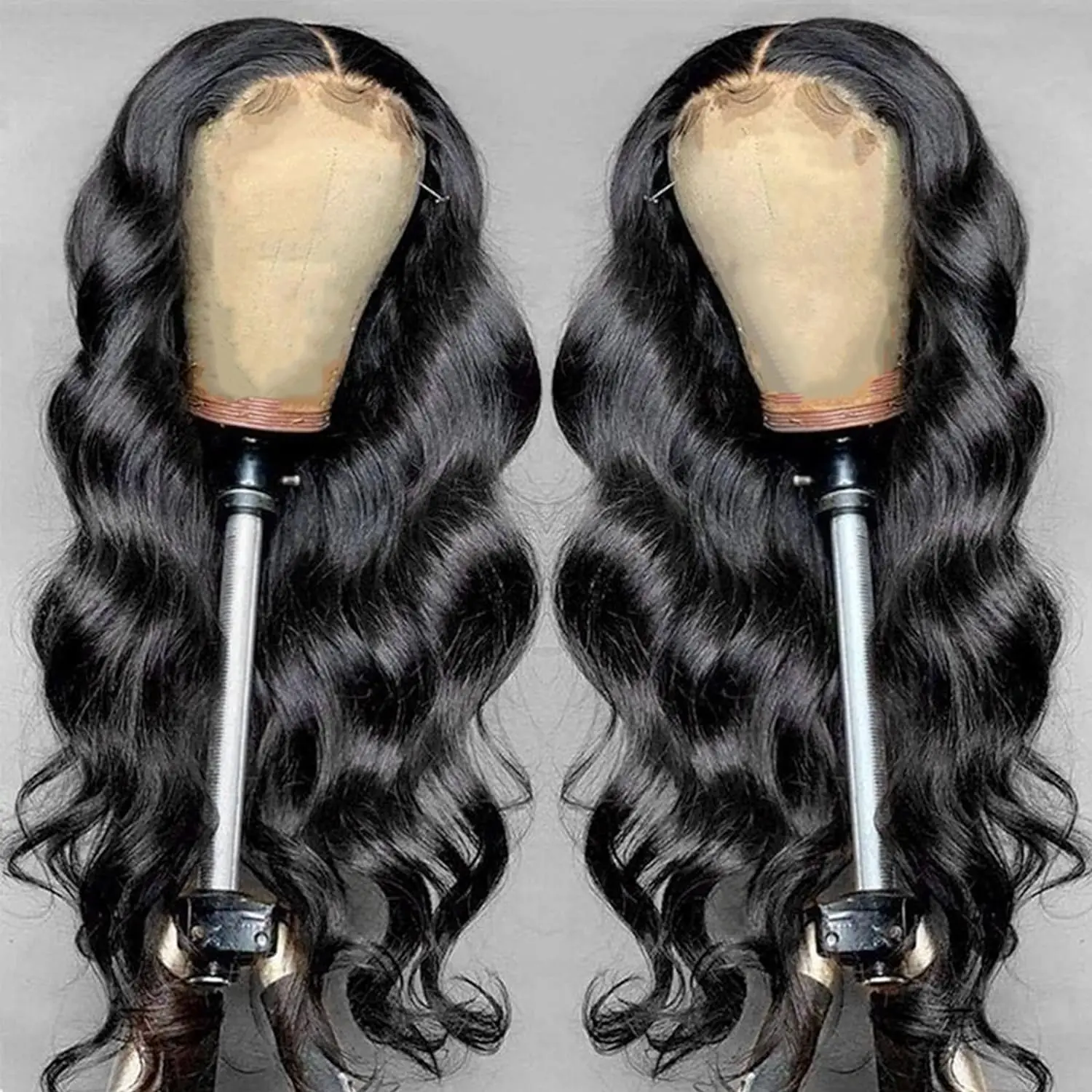 Pretty Diary 250% 5X5 Glueless Wigs Body Wave Middle Inch Lace Front Human Hair Wig Transparent Lace Frontal Closure Human Hair