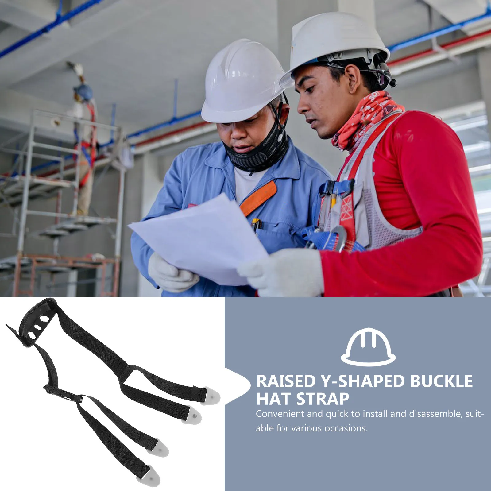 Universal Adjustable Hard Hat Chin Strap Safety Replacement Soft Comfortable Fit Hard Hat Chin Strap Accessory