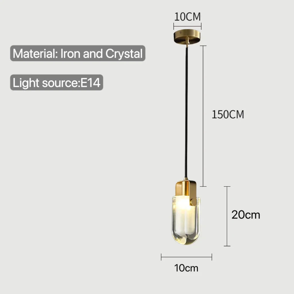 Kristal Hanglamp Slaapkamer Badkamer Restaurant Hanglamp Moderne Led Glazen Plafond Kroonluchters Decoratie Huis Binnenhotel