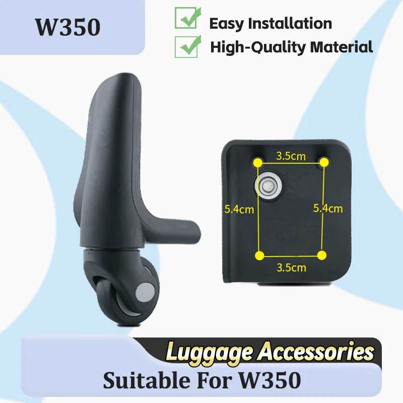 

For W350 Durable Luggage Wheel Replacement Set 360° Silent Swivel Wheels Luggage Repair Parts Make Travel Smoother