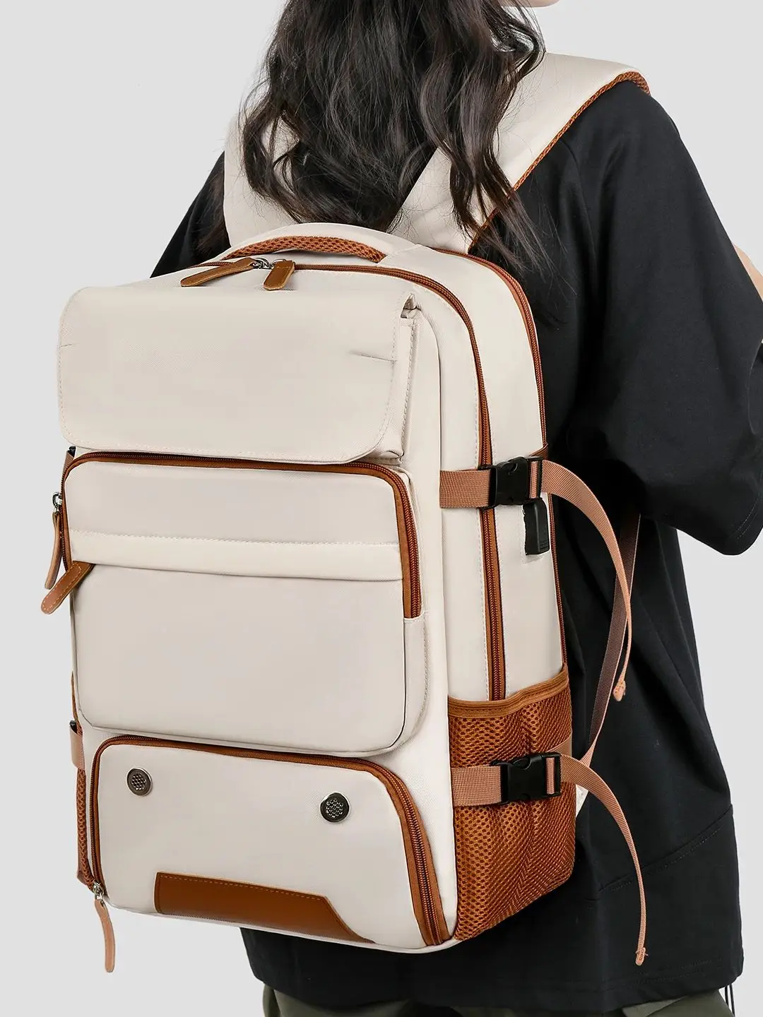 Sac à dos personnalisé pour ordinateur portable à fermeture éclair USB multi-compartiments pour hommes et femmes, cartable d'étudiant avec doublure étanche