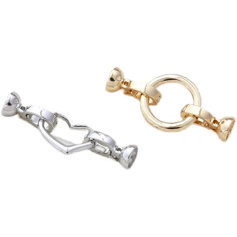 1pcs Gold plated double hanging connection buckle pearl buckle DIY jewelry universal buckle accessories