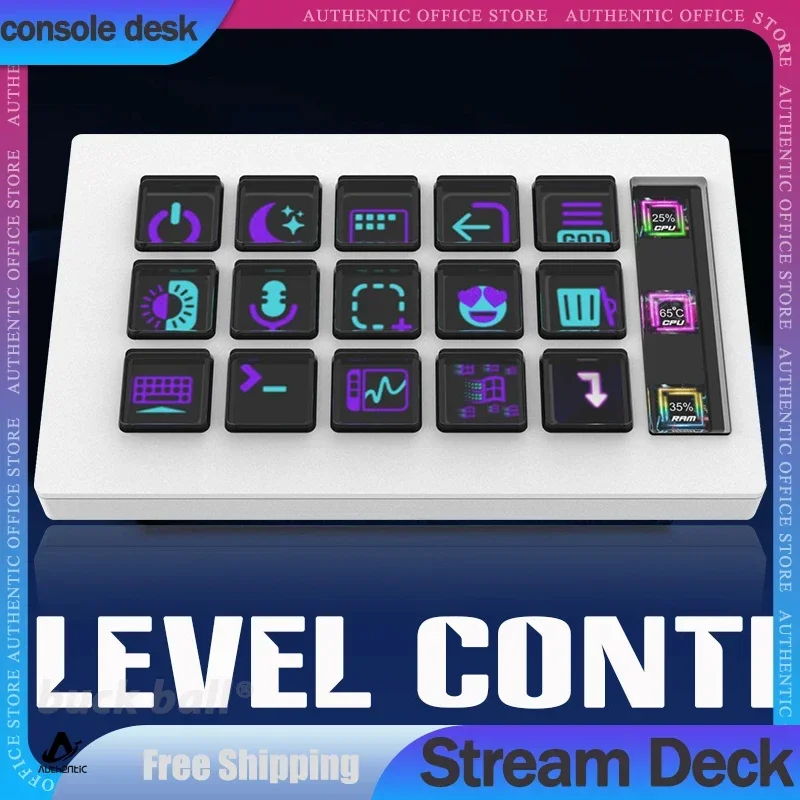 StreamDeck Visual Keyboard LCD Button 15 Keys Live Content Creation Controller Custom Button For Windows/MacOS/Android/iOS Gifts