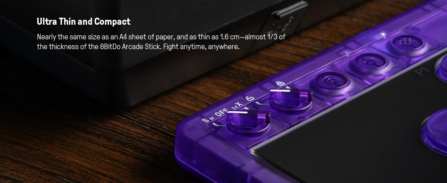 8BitDo All-Button Arcade-Controller für Switch & Windows – 3 Verbindungsmodi, flache lineare Schalter, 4 programmierbare Tasten – Detail 21