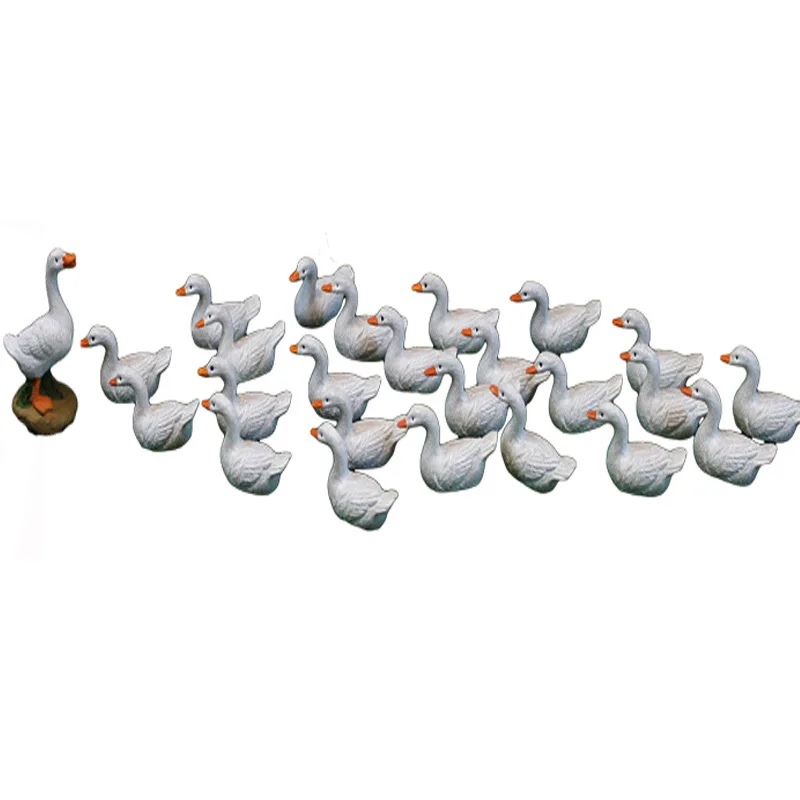 

26pcs Mini Duck Figurines Micro Miniature Landscape Duck Ornaments Micro Water Landscape Decoration Fairy Garden Accessories