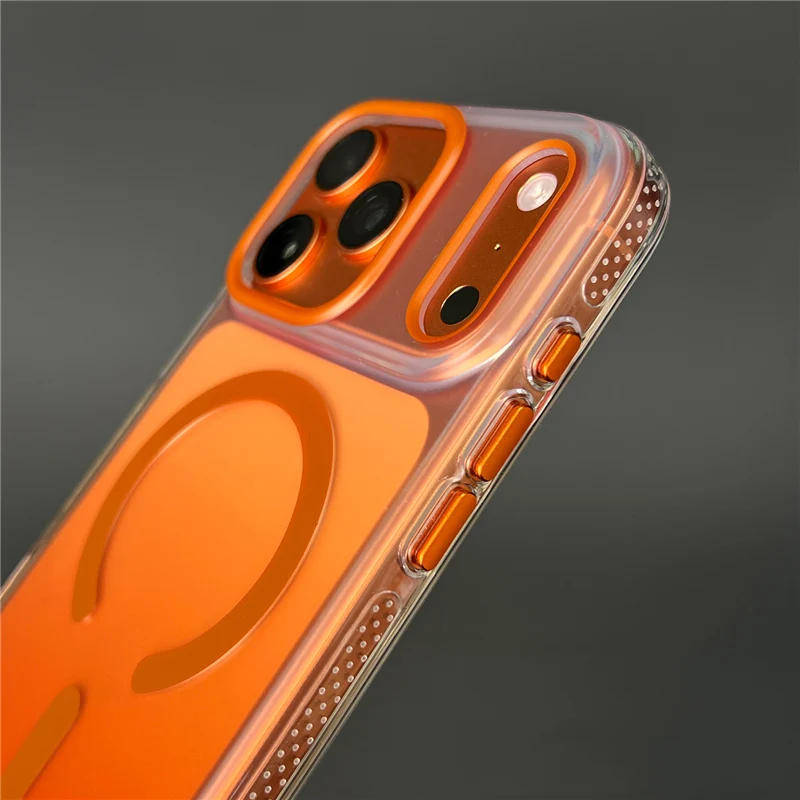 Trendige Matte Halbtransparente Farbverlauf-Hülle für Magsafe Magnetische Hülle Geeignet für iPhone 18Pro 17promax 17Pro Sturzsichere Abdeckung – Detail 6