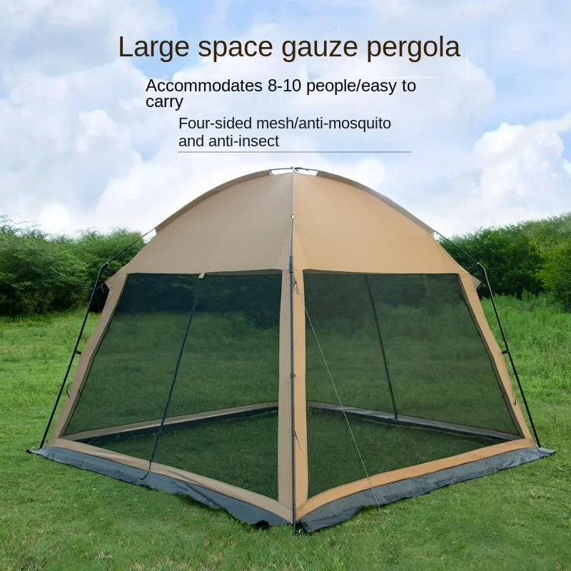 Wholesale Outdoor Single Portable Sunscreen Tent Portable Insect-Proof Polyester Mesh Gazebo for Beach Camping Picnic Sunshade