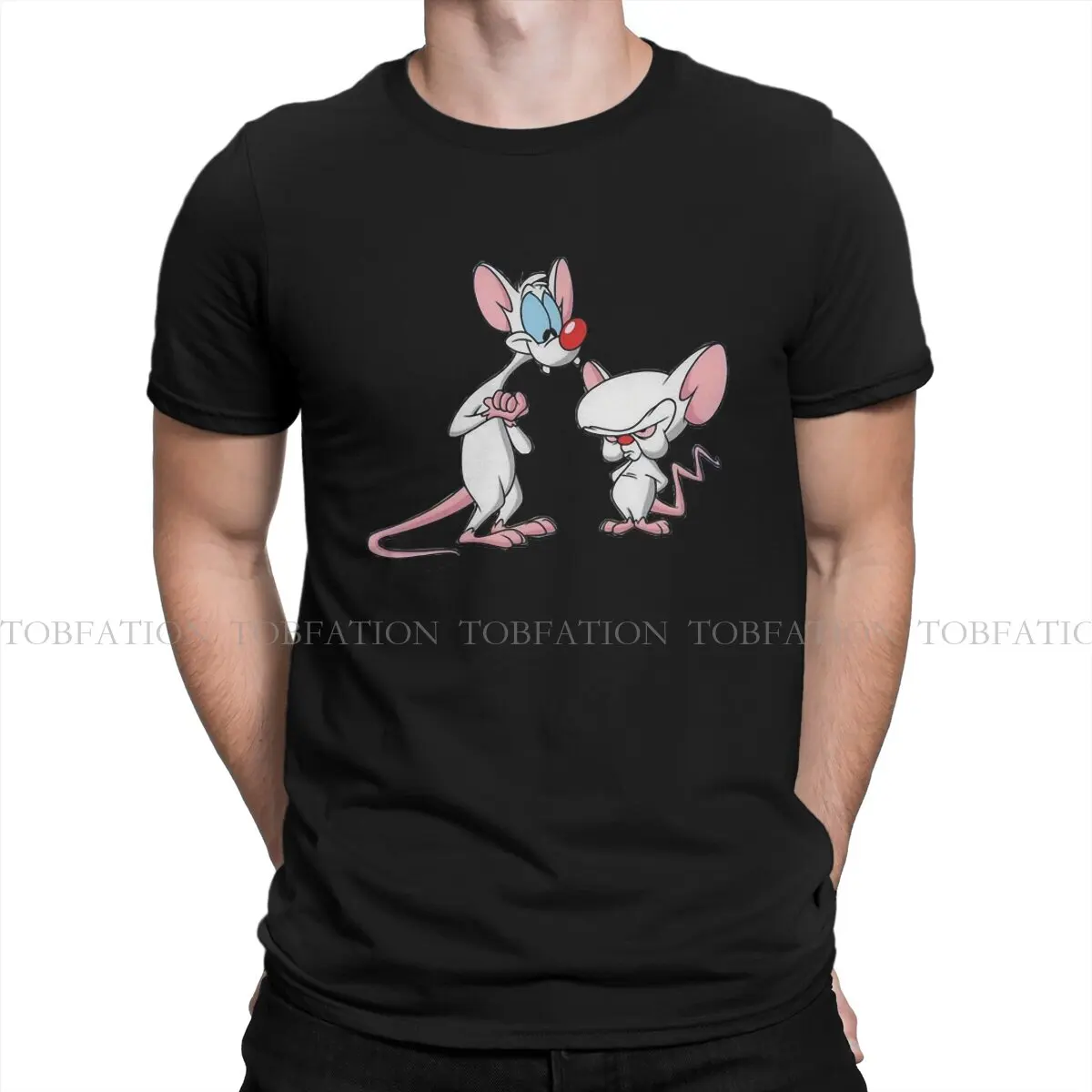 Pinky and the Brain TV When I Rule The World  TShirt Men Alternative Oversized Punk Crewneck Cotton T Shirt