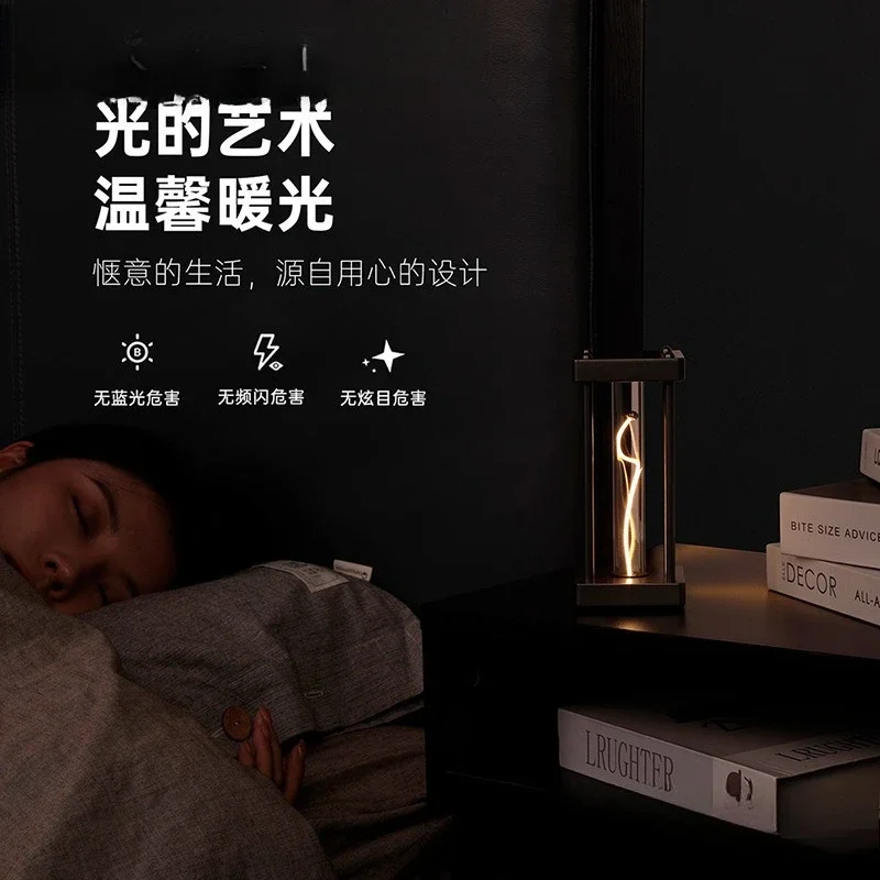 ضوء ليلي مغناطيسي كمي، شحن USB، زخرفة سطح المكتب لغرفة النوم، ضوء تخييم خارجي، غرفة رياضية إلكترونية