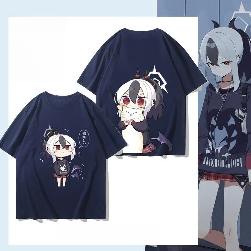 

Japanese Anime Girl Game Men's T-shirt Oversized T-shirt Casual Cotton Daily Four Season T-shirt Women's Clothing Breathable Top