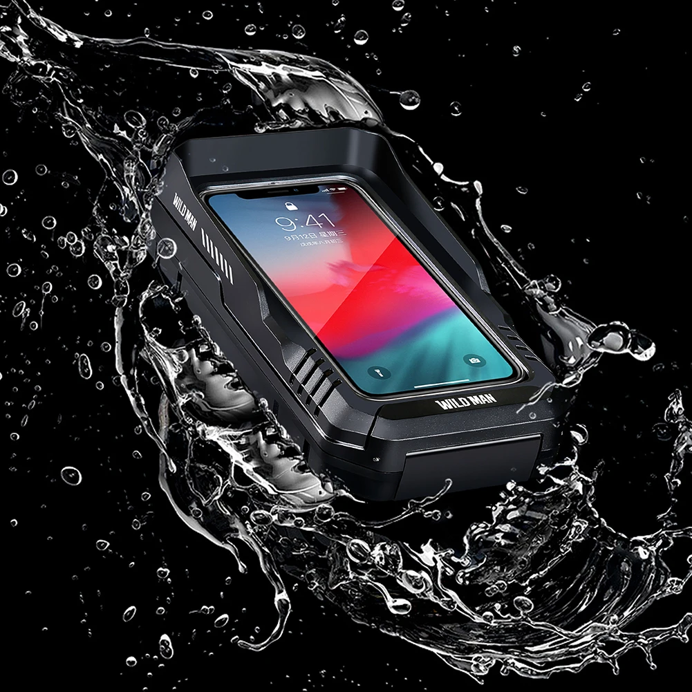 

WILD MAN Handlebar Bicycle Bag Waterproof MTB Bike Handlebar Mobile Phone Holder Touch Screen Quick Release Cycling Accessories