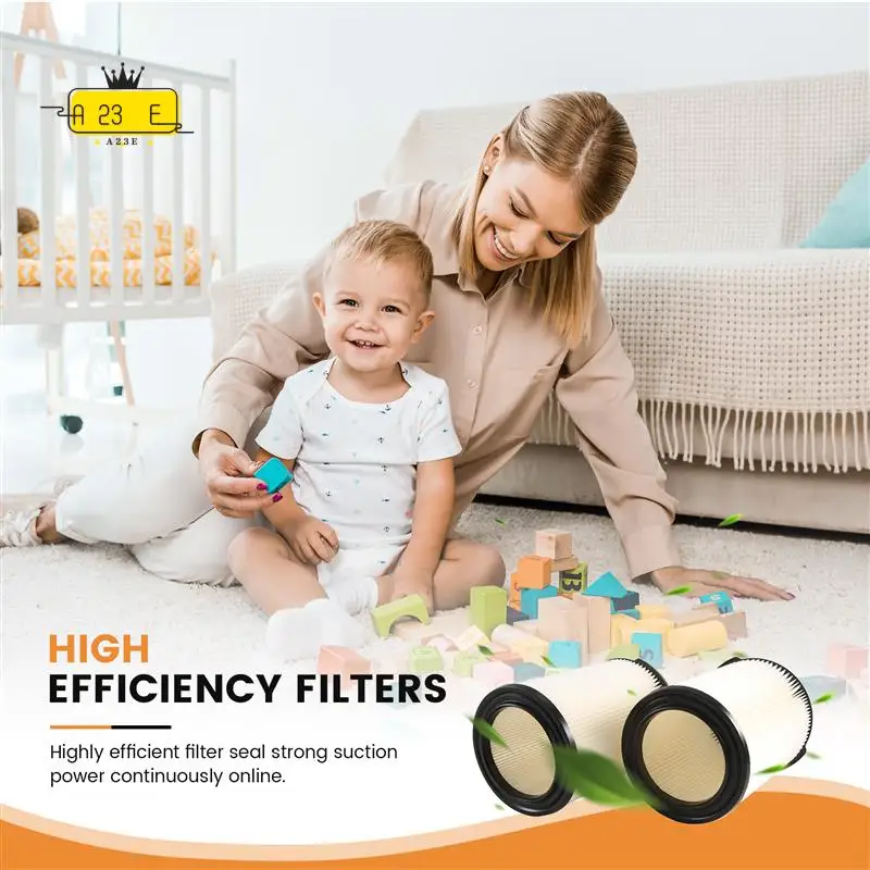 

A23E-For Ridgid VF4000 Replacement Filter For 5-20 Gallons And Larger Vacuum Cleaner, Replacement VF4000 Filter (2 Pack)