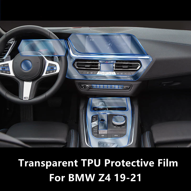 

For BMW Z4 G29 19-21 Car Interior Center Console Transparent TPU Protective Film Anti-scratch Repair Film Accessories Refit