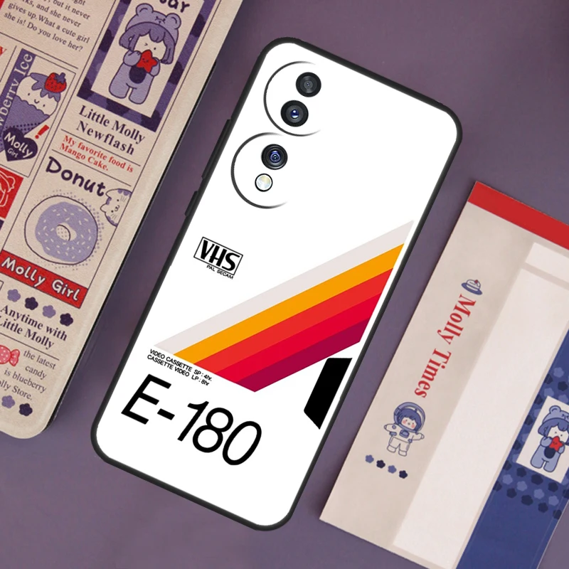 حافظة شريطية ريترو VHS لهاتف Honor Magic 7 Lite 5 6 Pro Honor 200 Pro 50 70 90 X9b X9a X8b X8a X8 X9 X9c