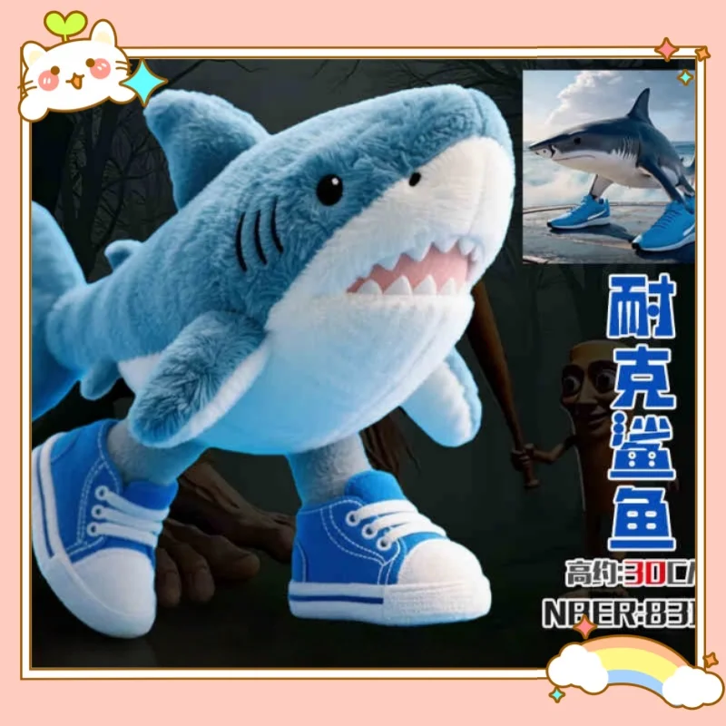 30cm Italian Brainrot Tralalero Tralala Plush Doll Room decoration Anime Soft Cushion Pillow Peripheral Toy Birthday Gift