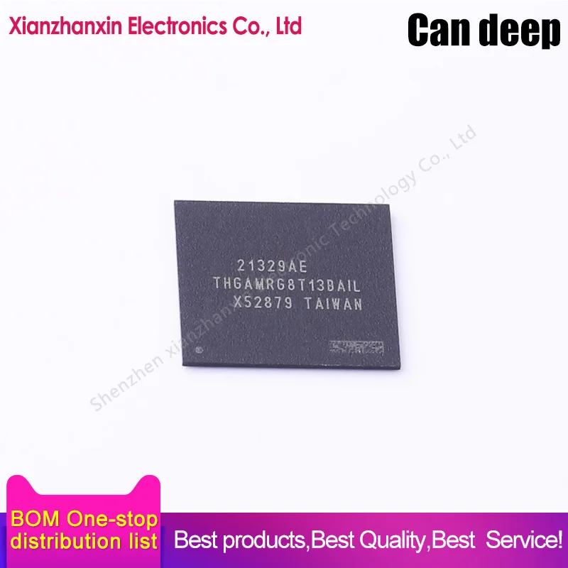 1pcs/lot THGAMRG8T13BAIL BGA 32GB eMMC 5.1 3D Storage chip