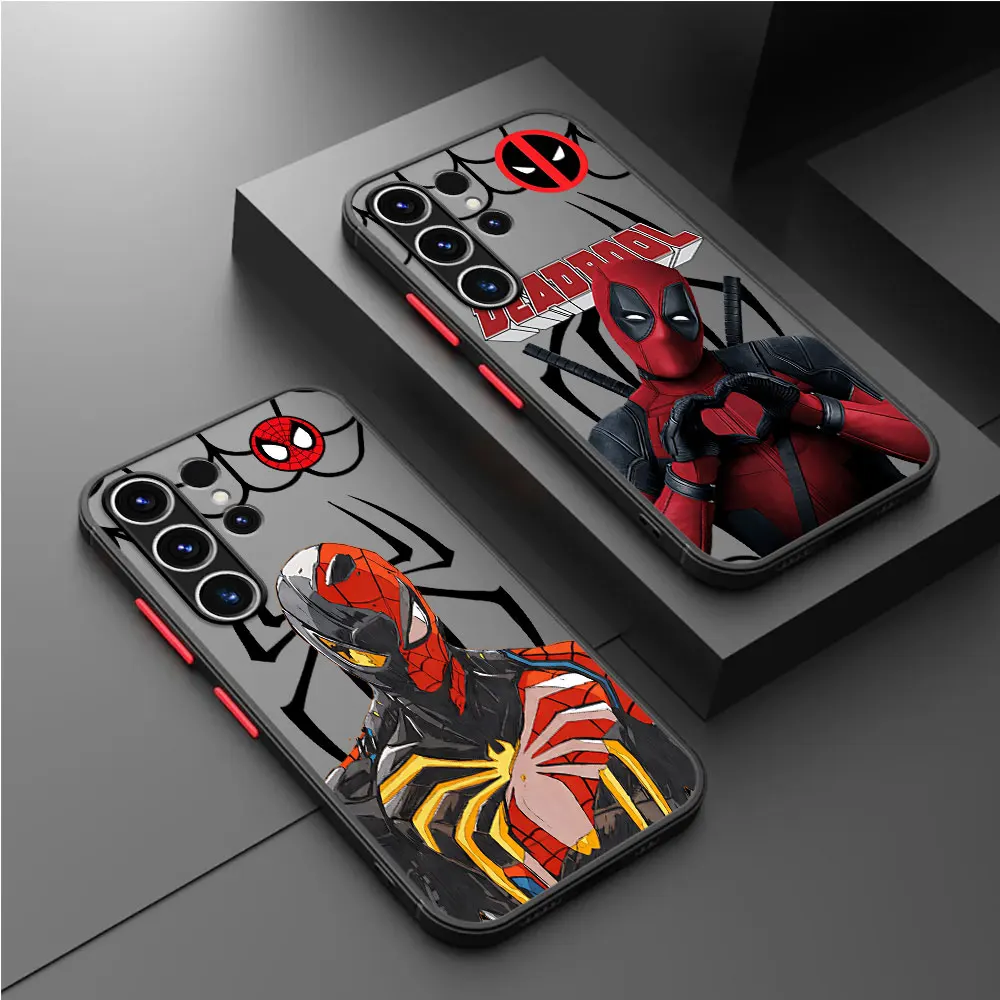 

Phone Case for Samsung Galaxy S24 Ultra S9 S20 FE S21 S22 Plus S10 Lite S23 Ultra Marvel Super hero Luxury Cover Funda Hard PC