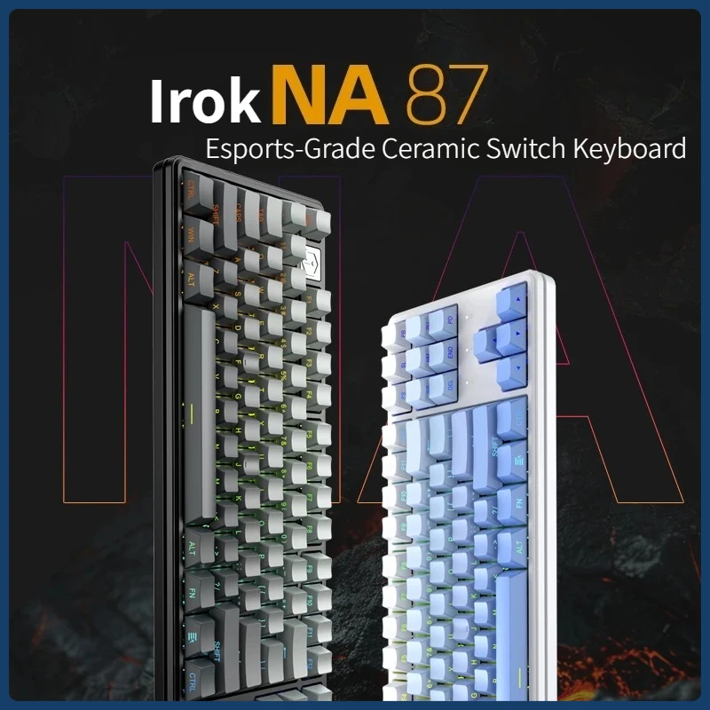 

Irok NA87PRO Magnetic Axis Mechanical Keyboard 0 Dead Zone Hot-Swappable RGB Gaming 0.02mm Class SOCD Keyboard 8k Quick Trigger