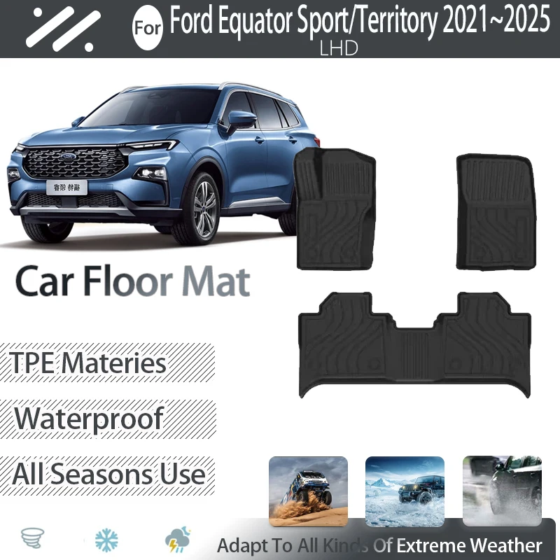 

Car Floor Mats Fit For Ford Equator Sport Territory 2021 2022 2023 2024 2025 Waterproof Foot Carpet Floor Cover Auto Accessories