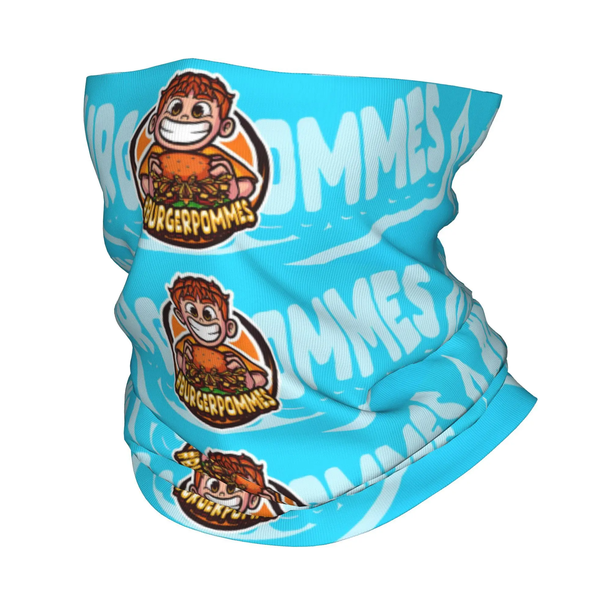 مخصص لطيف L-Lukasbses B-Burgerpommes الساخن باندانا الشتاء الرقبة أدفأ الرجال يندبروف التفاف الوجه وشاح للتزلج روك الجراب عقال