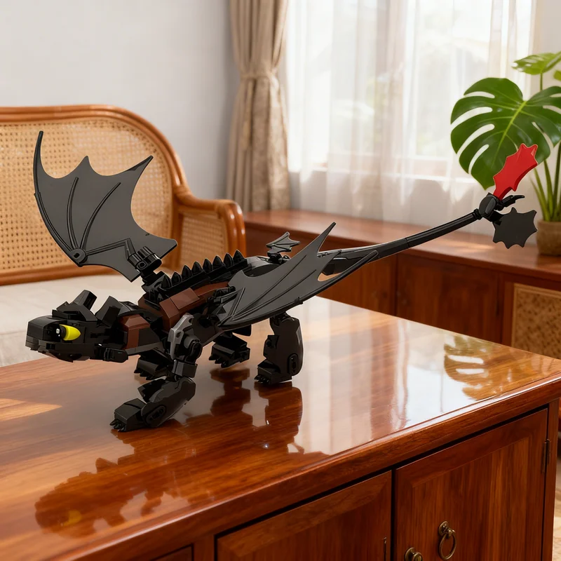 

262pcs MOC Toothless Night Fury How To Train Your Vikings Model Building Blocks Architecture Christmas Gifts Toy Idea Education