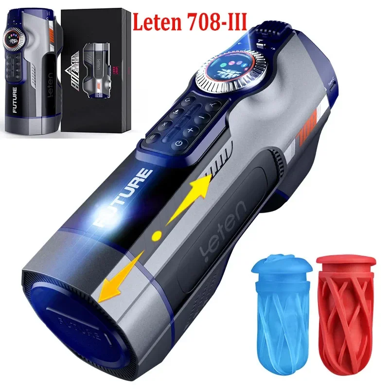 

Newest Leten 708-III Male Masturbator Automatic Piston Telescopic Vagina Vibrator Heating Sucking blowjob Moaning Oral Sex Toys