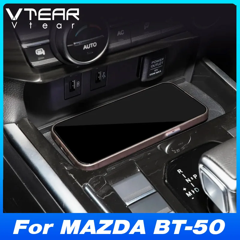 

For Mazda BT-50 2021-2024 Car Wireless Charger Fast Phone Charging Plate Adapter Interior Modification Accessories