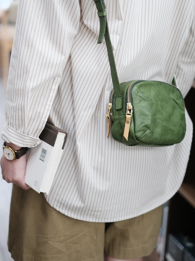 borsa a tracolla piccola da donna in pelle di vacchetta primo strato per feste quotidiane del fine settimana, borsa a tracolla in vera pelle di mucca fatta a mano di stilista