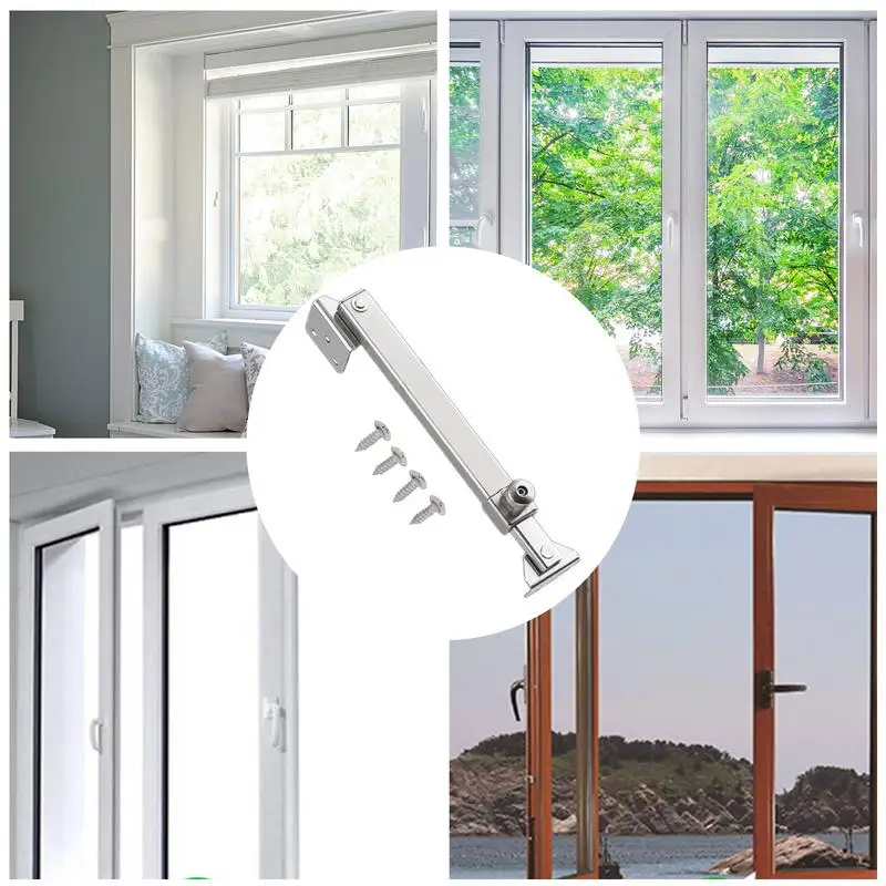 Window Hinges Stainless Steel Casement Stay Lock Window Accessories Easy Installation Casement Window Latch