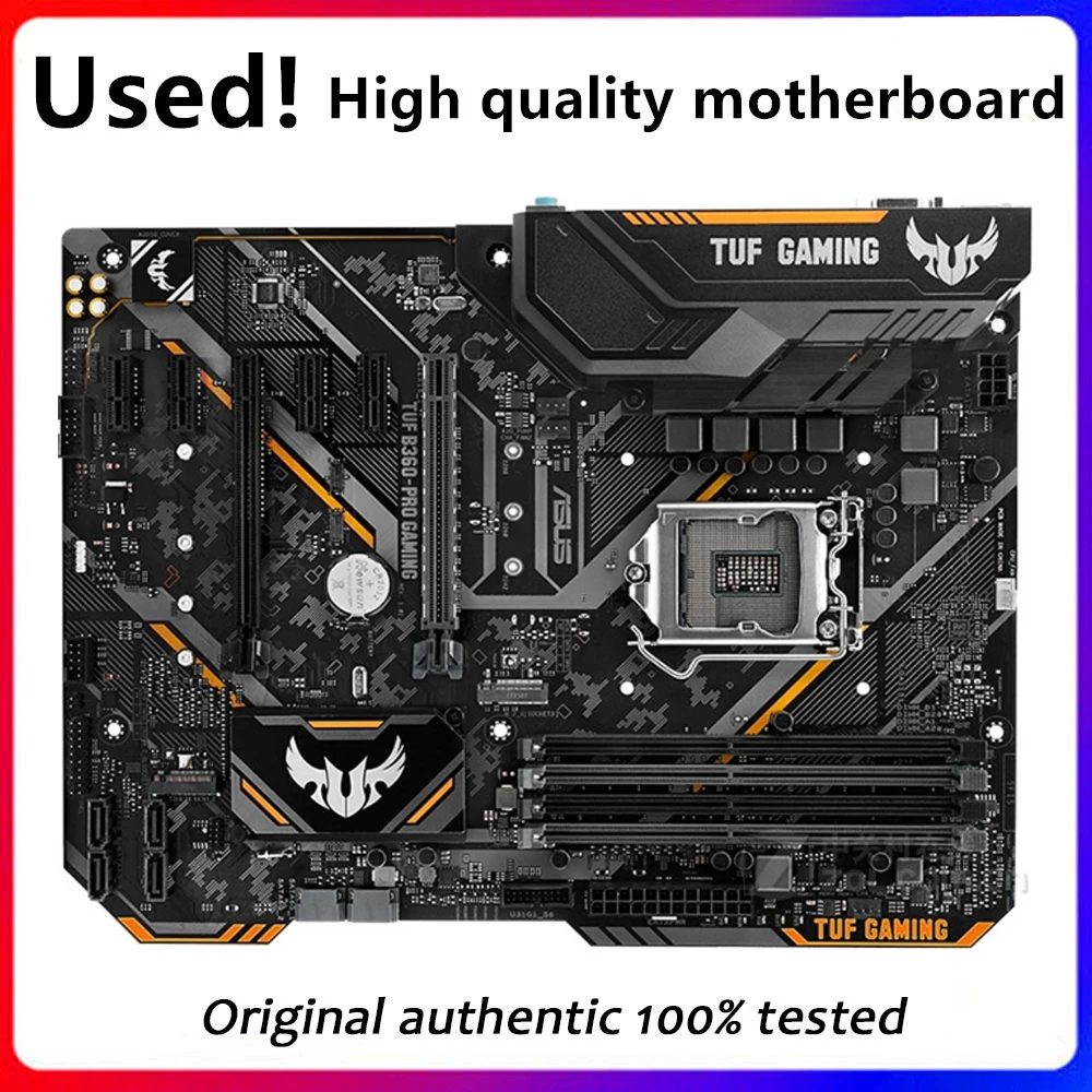 For Asus TUF B360-PRO GAMING Original Used Desktop Intel B360 64GB DDR4 Motherboard LGA 1151  i7/i5/i3 USB3.0 SATA3